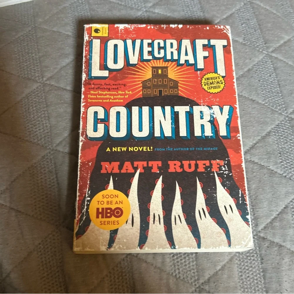 Lovecraft Country by Matt Ruff - Vintage Style Paperback in Red, Blue, Black